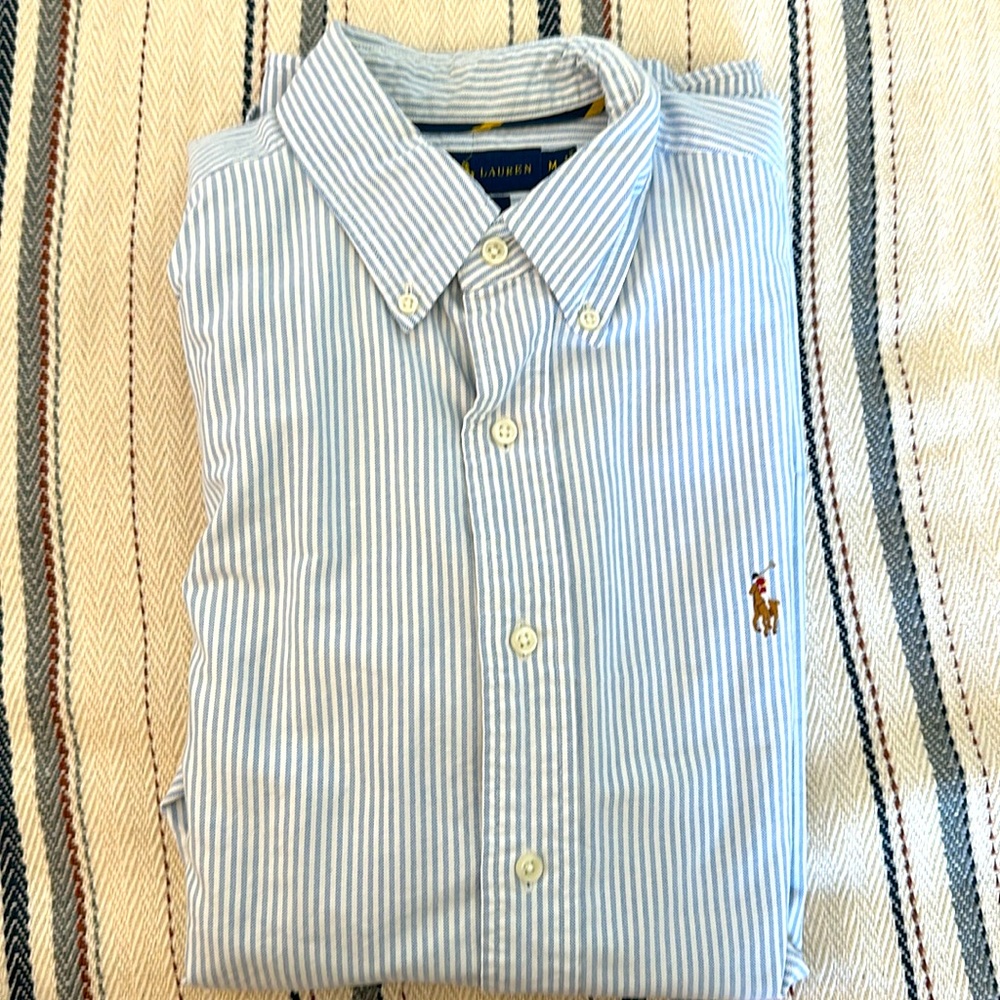 Classic blue seersucker Men’s Ralph Lauren Oxford